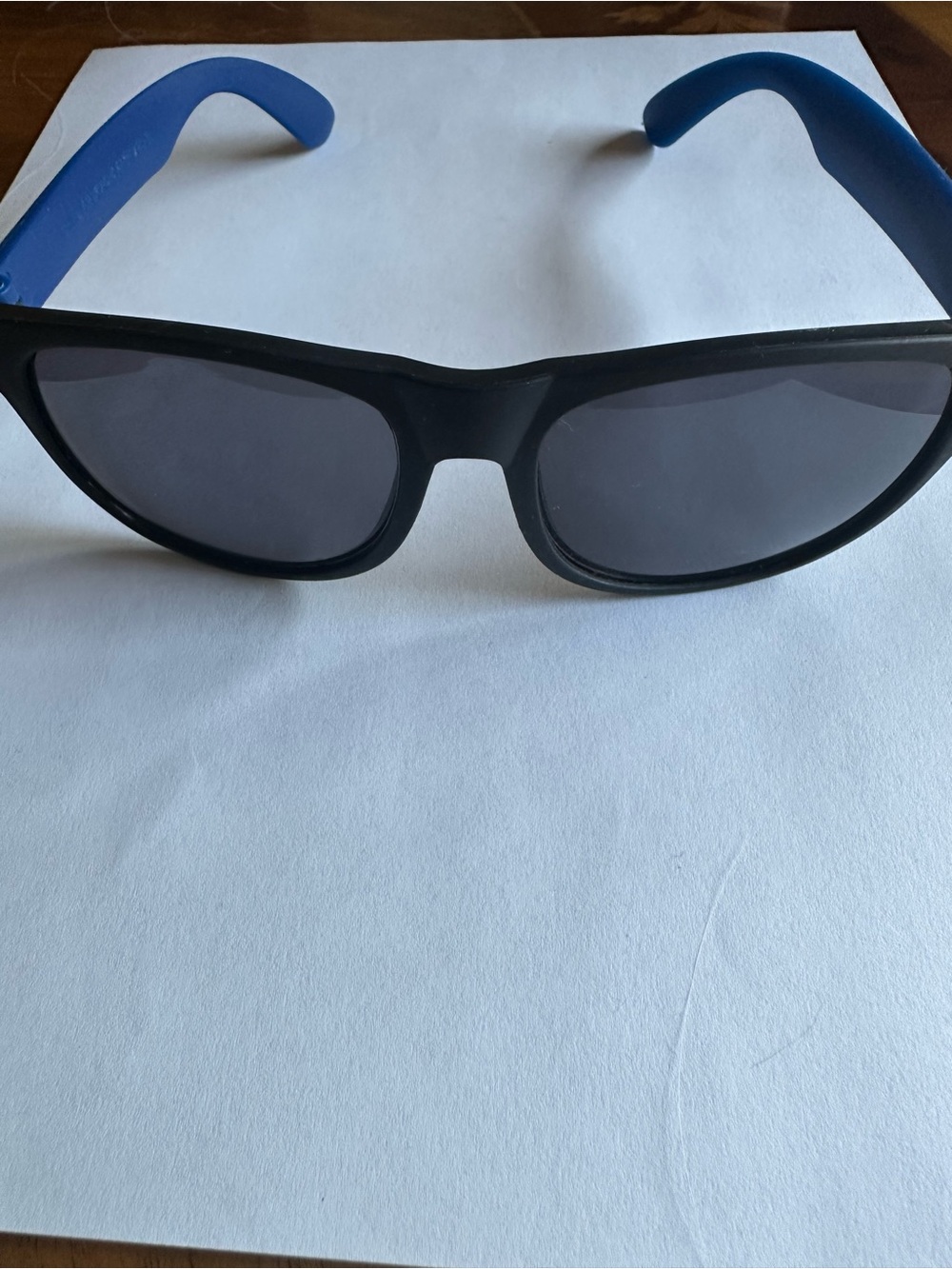 Men's Momentum solar Black Frame Sunglasses with Blue Temples